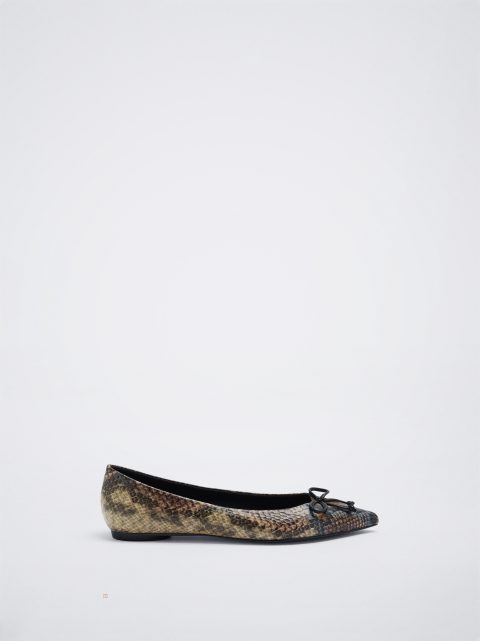 Balerinky Parfois Pointy Ballerina With Bow Damske Hnede | SK-KB9501836