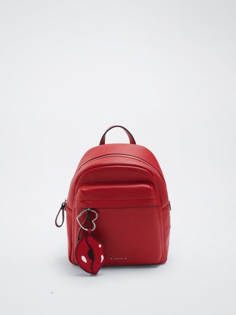 Batohy Parfois Backpack With Pendant Damske Červené | SK-QF2653178