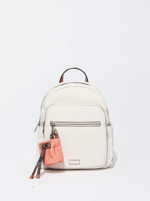 Batohy Parfois Nylon-Effect With Detachable Coin Purse Damske Biele | SK-SJ9187324