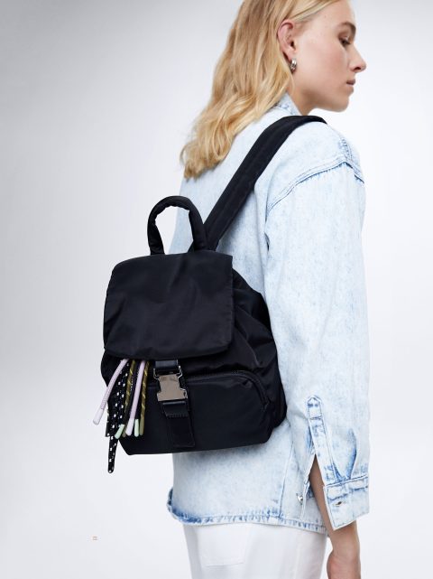 Batohy Parfois Nylon With Pendant Damske Čierne | SK-LM0934618