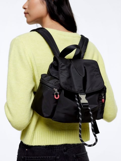 Batohy Parfois Nylon With Prackou Damske Čierne | SK-SH0692873