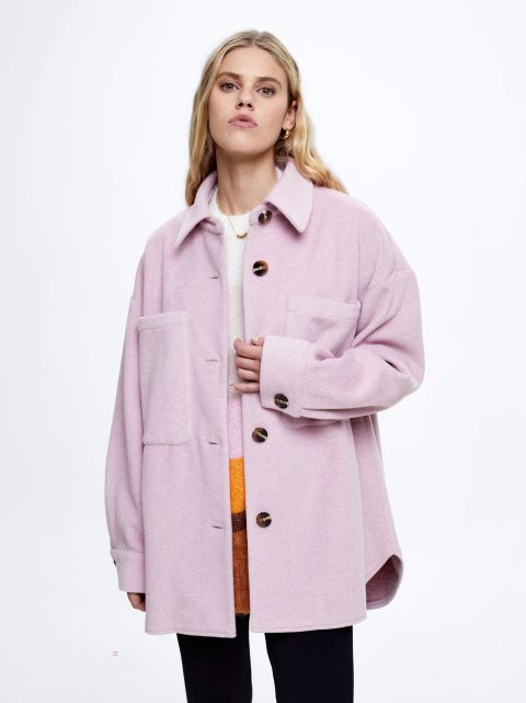 Bundy Parfois Overshirt With Pockets And Buttons Damske Ruzove | SK-XR5890463