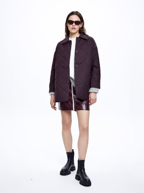 Bundy Parfois Prešívané Jacket With Buttons Damske Hnede | SK-UA0419758