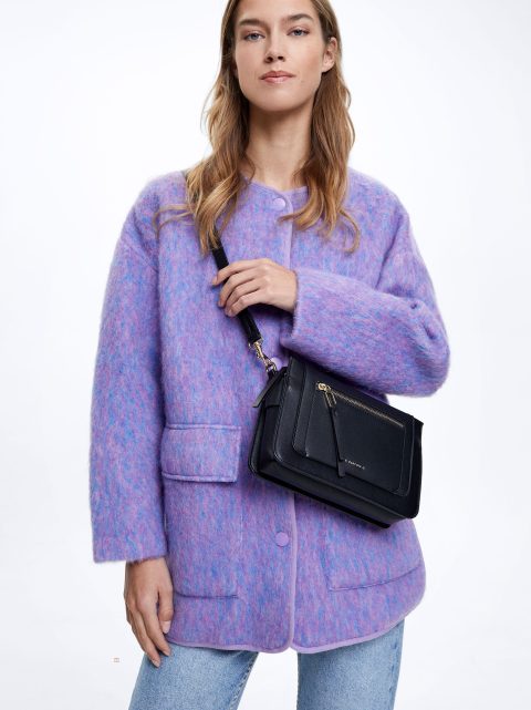 Crossbody Kabelka Parfois Basic Damske Čierne | SK-JN8431059