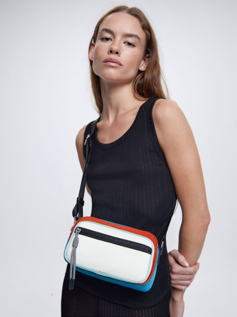 Crossbody Kabelka Parfois Colour Block Nylon Damske Viacfarebný | SK-BH6057293