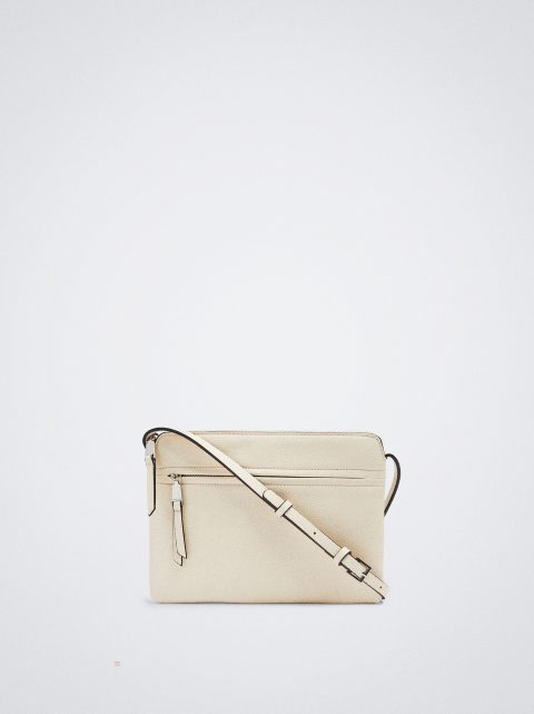 Crossbody Kabelka Parfois Crossbody Bag With Outer Pocket Damske Béžové | SK-ES9518067