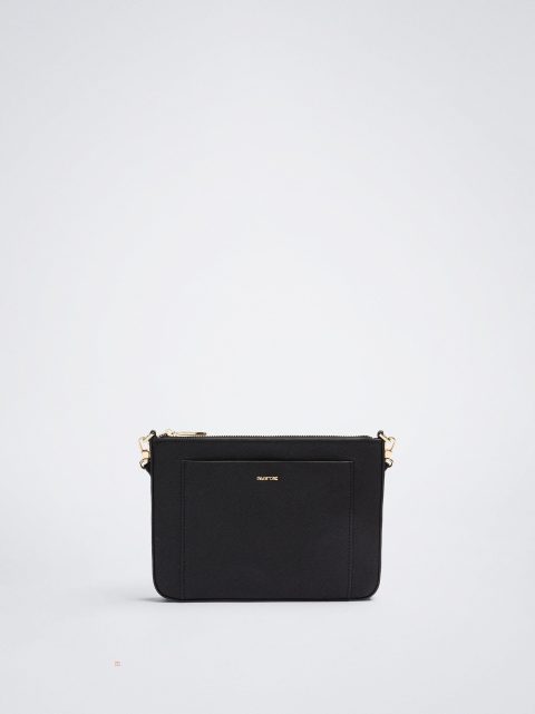 Crossbody Kabelka Parfois Crossbody Bag With Outer Pocket Damske Čierne | SK-KF2576140