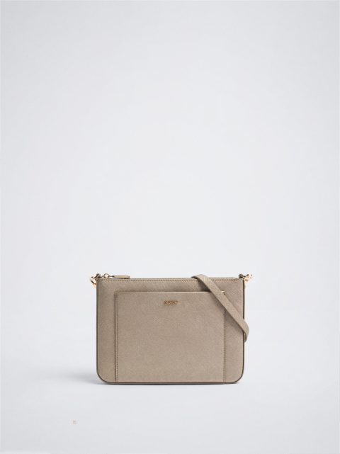 Crossbody Kabelka Parfois Crossbody Bag With Outer Pocket Damske Strieborne | SK-KL8605124