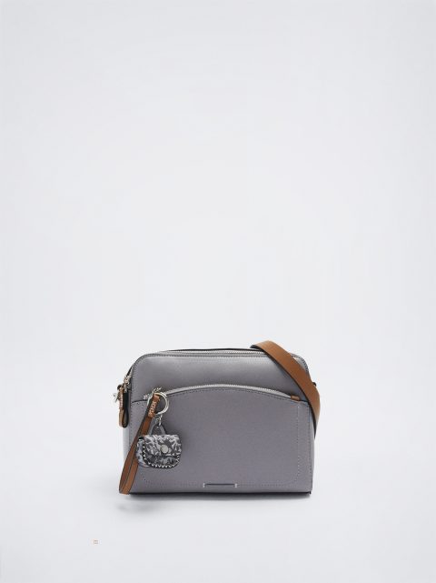 Crossbody Kabelka Parfois Crossbody Bag With Pendant Damske Modre | SK-KV8904256