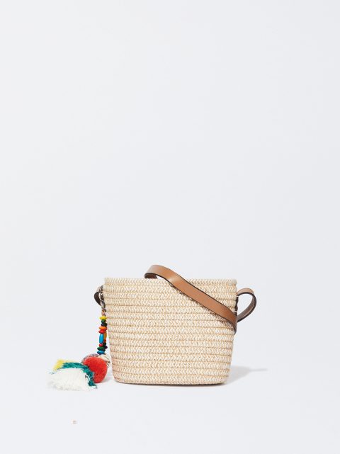 Crossbody Kabelka Parfois Crossbody Bag With Detachable Pendant Damske Béžové | SK-LE7548036