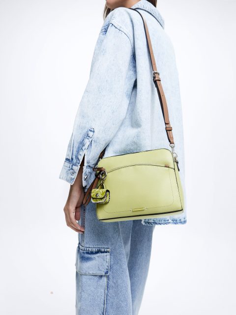 Crossbody Kabelka Parfois Crossbody Bag With Pendant Damske Žlté | SK-MB1205683