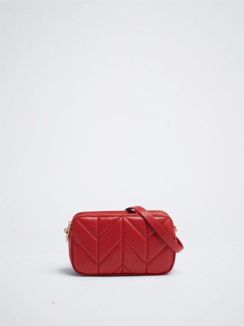 Crossbody Kabelka Parfois Crossbody Bag With Chain Damske Červené | SK-RV3714895