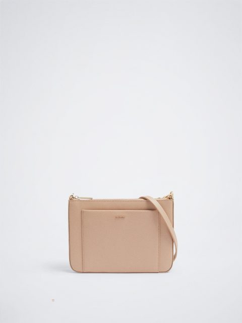 Crossbody Kabelka Parfois Crossbody Bag With Outer Pocket Damske Hnede | SK-SD1739462