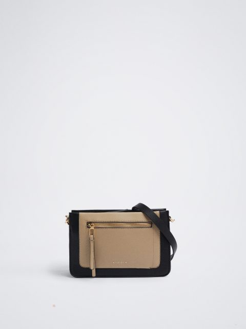 Crossbody Kabelka Parfois Crossbody Bag With Color Block Damske Hnede | SK-TY4758321