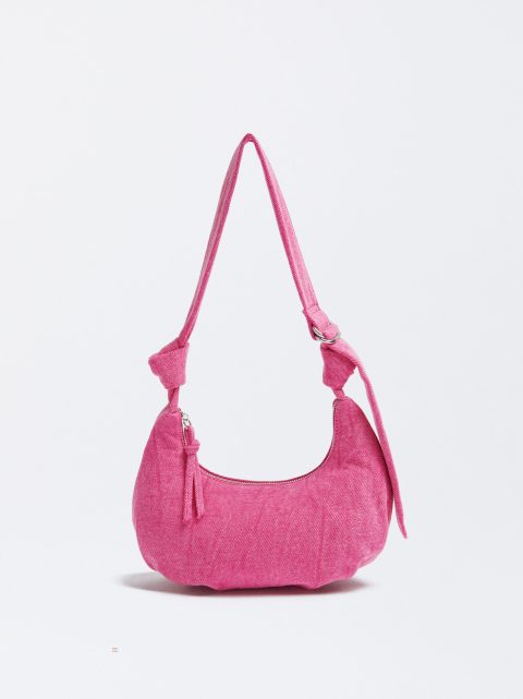 Crossbody Kabelka Parfois Denim Shoulder Bag Damske Ruzove | SK-BI1549368