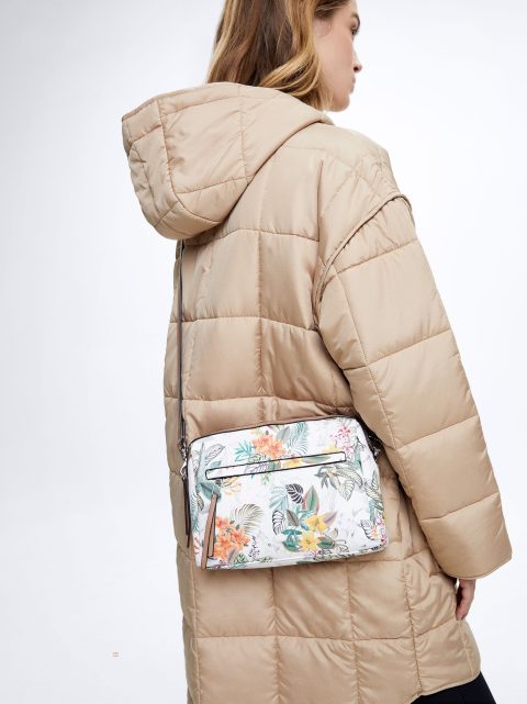 Crossbody Kabelka Parfois Floral Print Damske Oranžové | SK-JI9721083