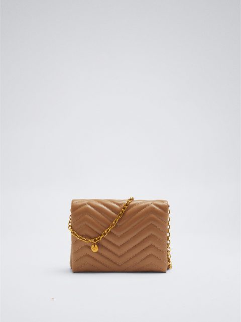 Crossbody Kabelka Parfois Prešívané Damske Hnede | SK-KA6425031