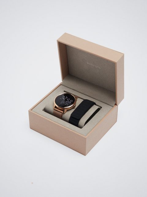 Digitálne Hodinky Parfois Digitálny Watch With Interchangeable Straps Damske Ruzove Zlate | SK-FX8341507