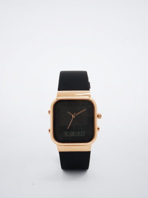 Digitálne Hodinky Parfois Digitálny Watch With Square Case Damske Čierne | SK-RC3479685