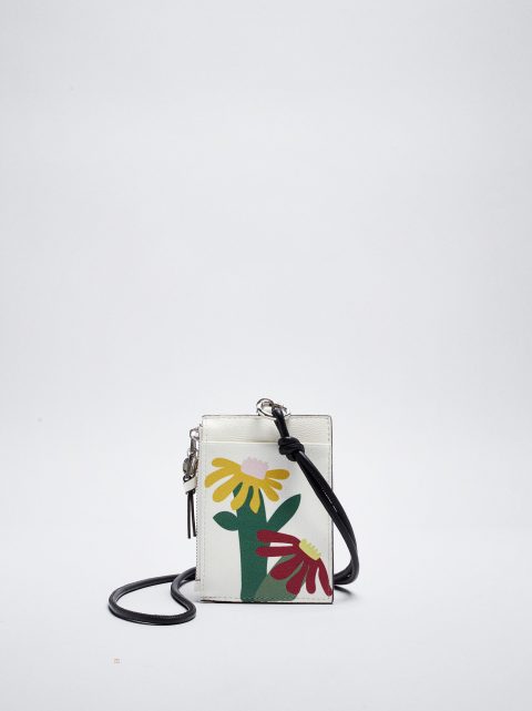 Držiteľ Karty Parfois Floral Print Damske Biele | SK-AG8234165