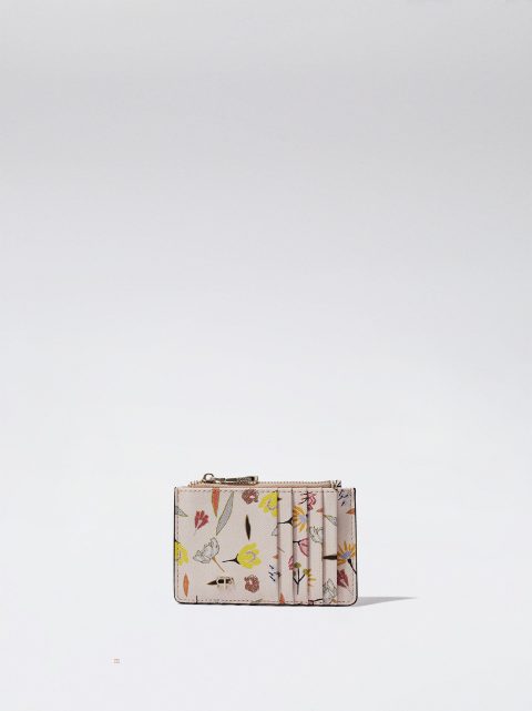 Držiteľ Karty Parfois Floral Print Damske Béžové | SK-GH1792056