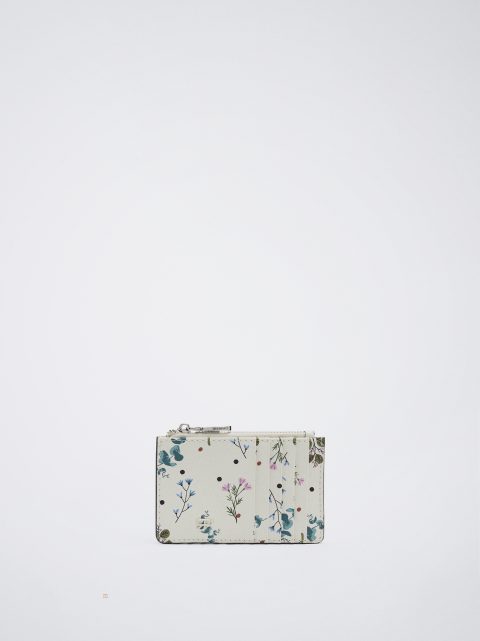 Držiteľ Karty Parfois Floral Print Damske Béžové | SK-HL0893756
