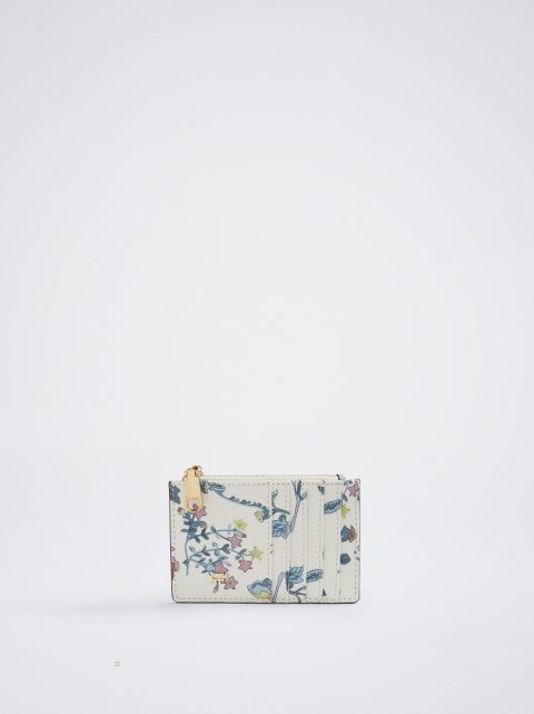 Držiteľ Karty Parfois Floral Print Damske Modre | SK-QW5620973