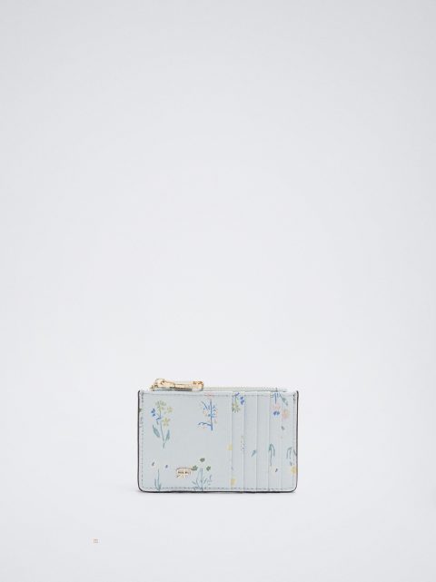 Držiteľ Karty Parfois Floral Print Damske Modre | SK-ZL9470532