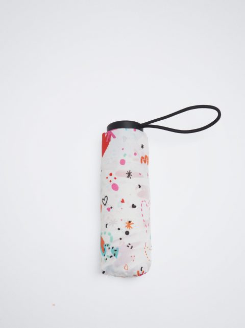 Dáždniky Parfois Small Heart Print Damske Červené | SK-EC4370158