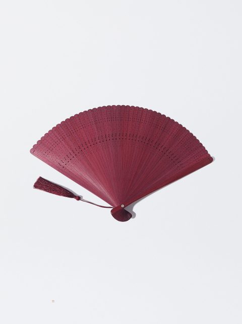 Fans Parfois Bamboo Perforated Damske Bordove | SK-UD1460283