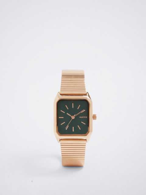 Hodinky Ružové Zlato Parfois Square Case Stainless Steel Damske Ruzove Zlate | SK-GH8450912