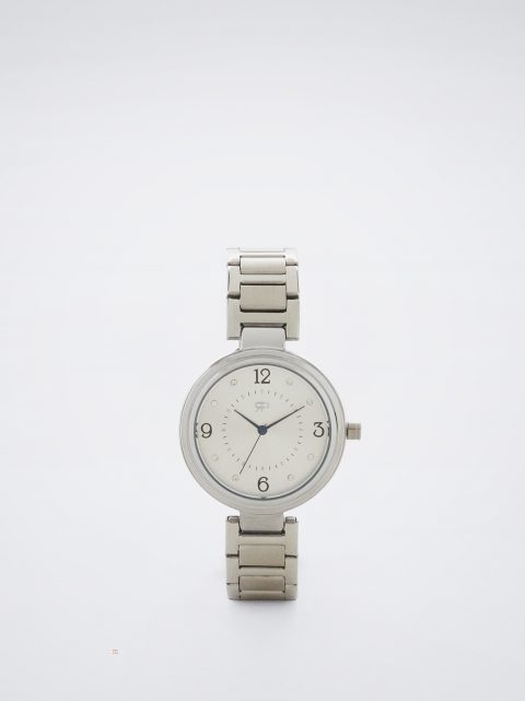Hodinky Ružové Zlato Parfois Stainless Steel Silver Damske Strieborne | SK-TJ4106278