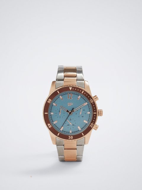 Hodinky Ružové Zlato Parfois Watch With Two-Toned Steel Remienkove Damske Viacfarebný | SK-ES3075924