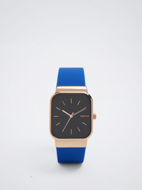 Hodinky Ružové Zlato Parfois Watch With Silikón Remienkove Damske Modre | SK-NV7045981