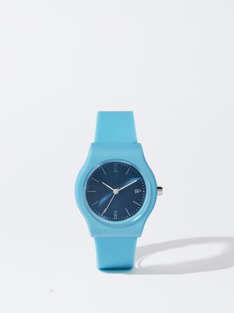 Hodinky Ružové Zlato Parfois Watch With Silikón Remienkove Damske Modre | SK-ZA4352079