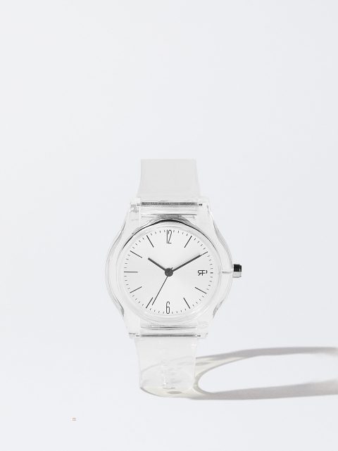 Hodinky Ružové Zlato Parfois Watch With Silikón Remienkove Damske Biele | SK-ZM2658431
