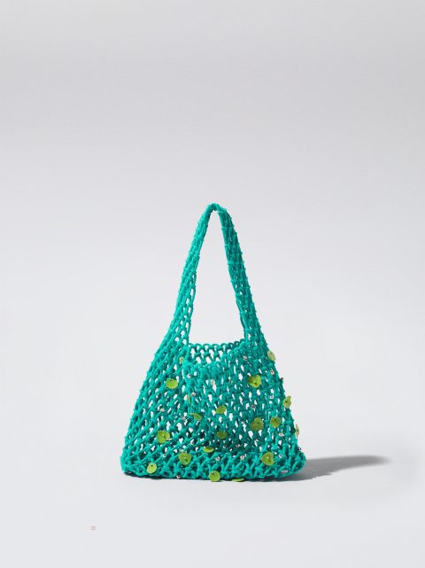 Kabelky Parfois Mesh Bag With Shells And Strass Damske Modre | SK-RT4326180