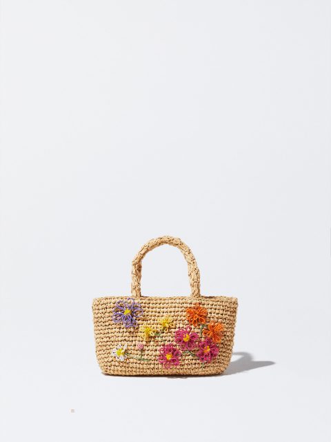 Kabelky Parfois Straw Bag With Flowers Damske Viacfarebný | SK-NU1648027