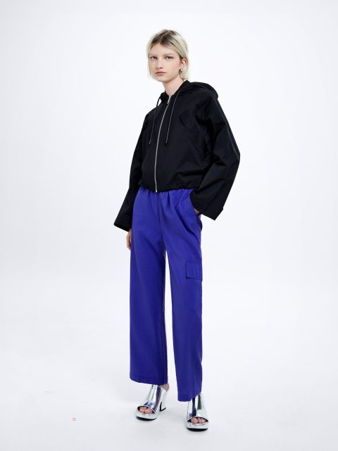 Kabáty Parfois Coat With Hood And Pockets Damske Čierne | SK-WR1497230