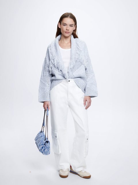 Kardigán Parfois Pletené With Fringes Damske Modre | SK-UF1425096
