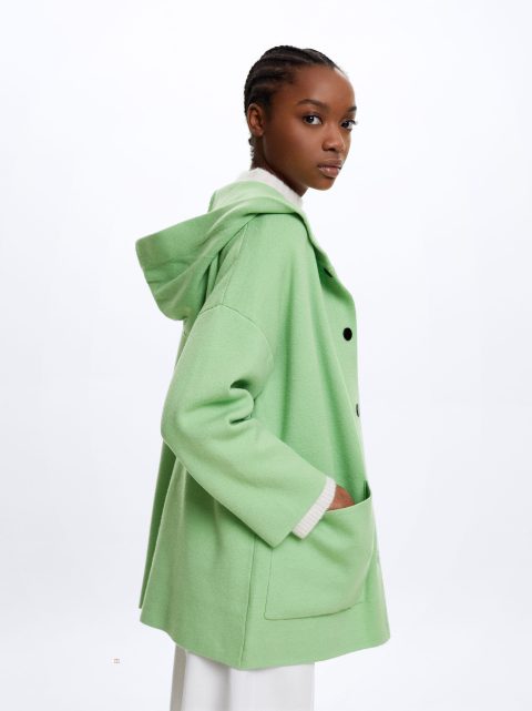 Kardigán Parfois S Kapucňou Knit Poncho Damske Žlté | SK-RW7963581