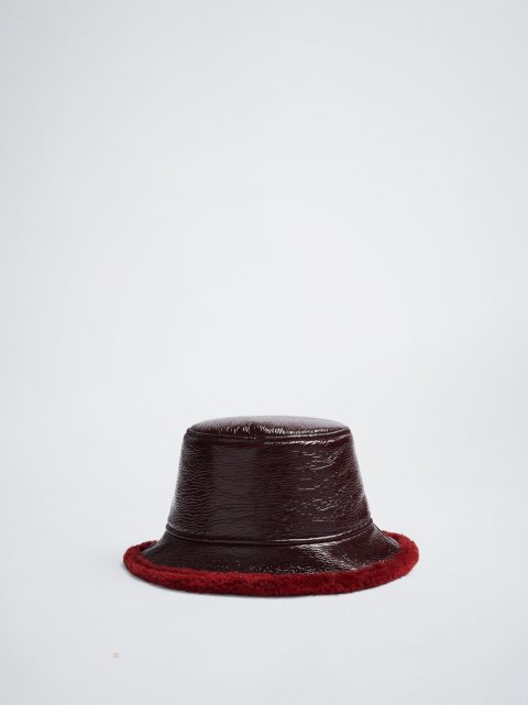 Klobuky Parfois Nepremokave Lakovane Bucket Damske Bordove | SK-XW0593461
