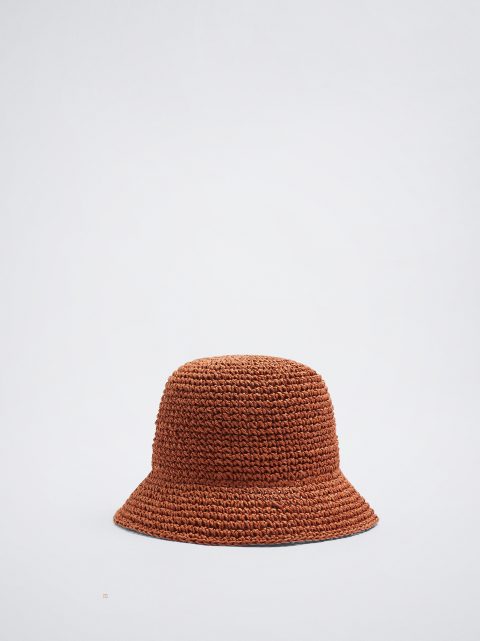 Klobuky Parfois Straw Bucket Damske Oranžové | SK-WV6593472
