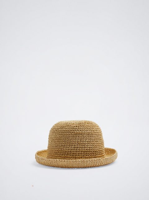 Klobuky Parfois Straw Damske Béžové | SK-IZ8053192