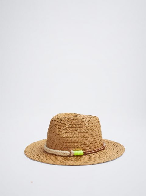 Klobuky Parfois Straw Damske Hnede | SK-FS0526748