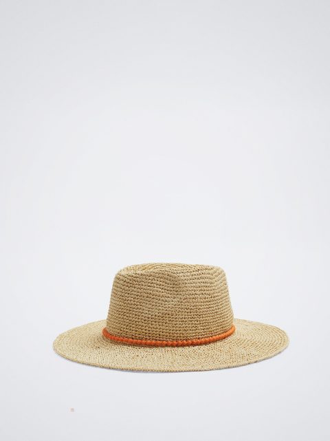 Klobuky Parfois Straw Damske Oranžové | SK-MC6738142