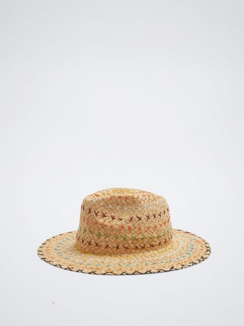 Klobuky Parfois Straw Damske Viacfarebný | SK-EC6537412