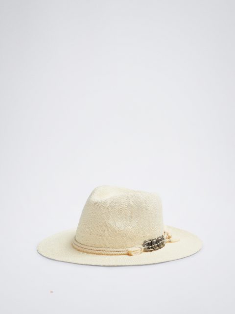 Klobuky Parfois Straw-Effect Damske Béžové | SK-YU2839176