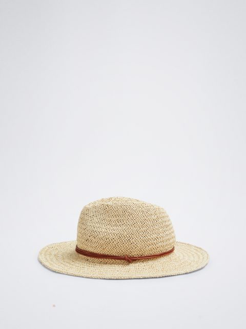 Klobuky Parfois Straw-Effect Damske Hnede | SK-UR2137698