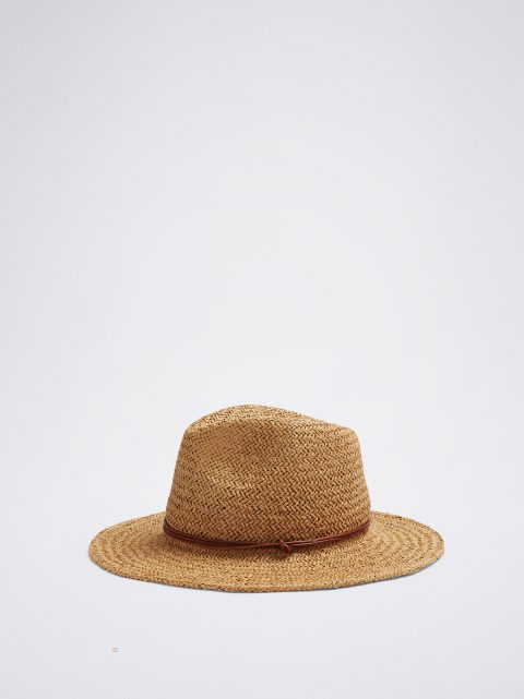 Klobuky Parfois Straw-Effect Damske Hnede | SK-ZU1768390